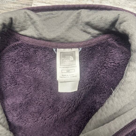 The North Face Purple Womens Small 1/4 Zip Mock Neck Soft Fleece Pullover Jacket - Picture 4 of 8